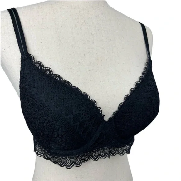 Auden Black Lace Underwire Bra. 36B #295 - Picture 4 of 7
